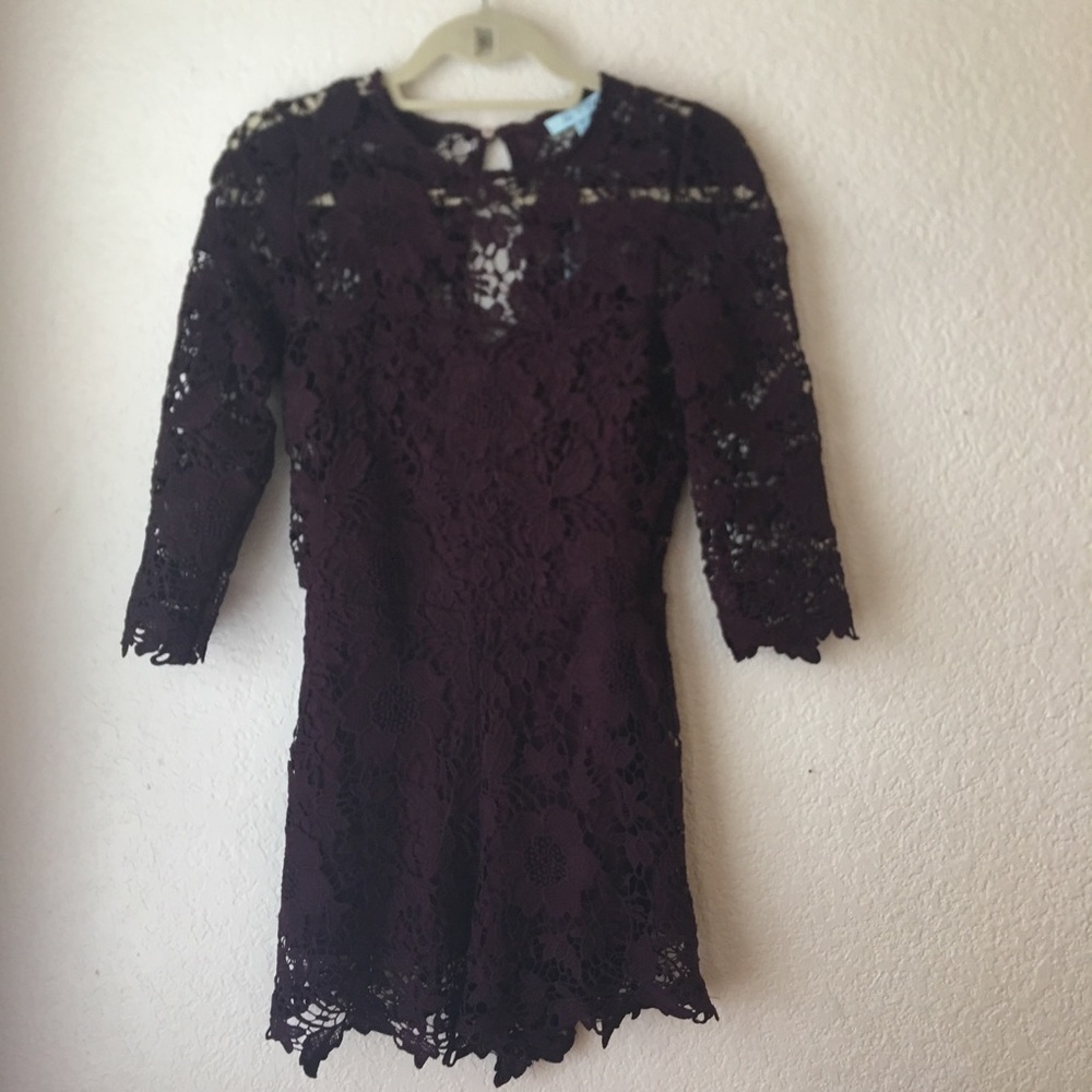 Plum Lace Romper
